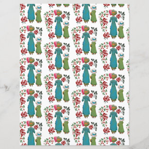 キュートマザーズデイフローラレッドローゼスクラップブック紙