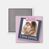 キュートマザーズデイ写真テンプレート マグネット (正面/裏面)
