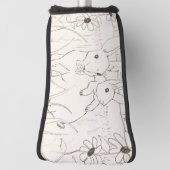 キュートマザーベビーバニーラビット ゴルフヘッドカバー (回転90)