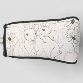 キュートマザーベビーバニーラビット ゴルフヘッドカバー