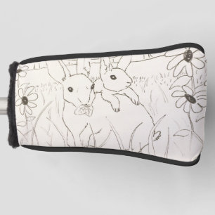 キュートマザーベビーバニーラビット ゴルフヘッドカバー