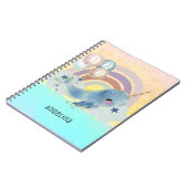 キュートマジカルシーユニコーン名前をカスタムする ノートブック (左側)