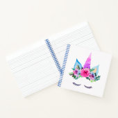 キュートマジカルユニコーン顔 ノートブック (内部)
