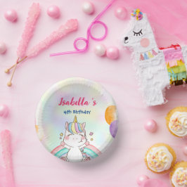 キュートマジカルレインボーユニコーンハッピーバースデーパーティー ペーパーボウル