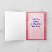 キュートマストドンハッピーバースデー カード (内部)