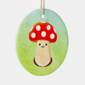 キュートマッシュルームスケッチ セラミックオーナメント (右)
