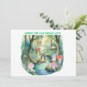 キュートマッシュルームピープル招待状 招待状 (スタンド正面)