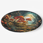 キュートマッシュルーム紙プレート ペーパープレート (アングル)