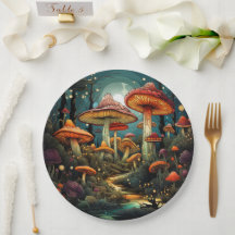 キュートマッシュルーム紙プレート