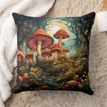 キュートマッシュルーム装飾用クッション