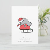 キュートマナティクリスマスフラットホリデーカード シーズンカード (スタンド正面)