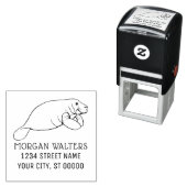 キュートマナティーシーカウネーム差出人住所R セルフインキングスタンプ (インサイチュ)