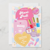 キュートマニペディパンパースパ誕生日グラム 招待状 (正面)