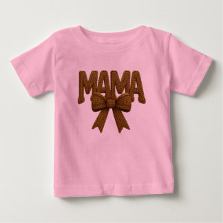 キュートママボウピンクトドラーTシャツ | スタイリッシュママ ベビーTシャツ