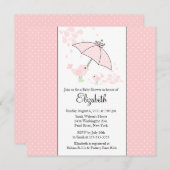 キュートマム&ベビーバードベビーシャワー招待状 招待状 (正面/裏面)