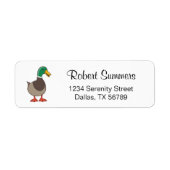 キュートマラードアヒル差出人住所 ラベル (正面)