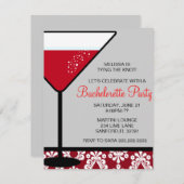 キュートマルティーニバチェロレッテ招待状 招待状 (正面/裏面)