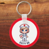 キュートマンガナースブロンドヘアーカリチャチュアカスタム キーホルダー (裏面)