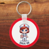 キュートマンガナースレッドヘッドキャラカスタムチャー キーホルダー (裏面)