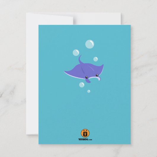 キュートマンタ誕生日招待状 招待状 (裏面)