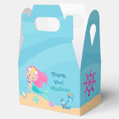 キュートマーメイドガールビーチカスタム子供の誕生日パーティー フェイバーボックス (オープン)