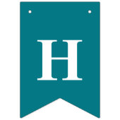 キュートマーメイドティール（緑がかった色）&パープルハッピーバースデー バンティングフラッグ (第2の旗)