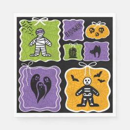 キュートミイラのコケットハロウィン スタンダードランチョンナプキン