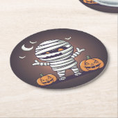キュートミイライラストレーションハロウィーン紙コースター ラウンドペーパーコースター (アングル)