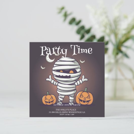 キュートミイライラストレーションパーティの招待状 招待状 (スタンド正面)