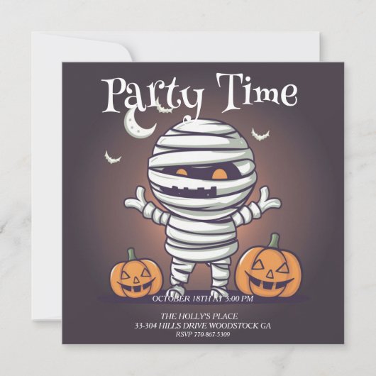 キュートミイライラストレーションパーティの招待状 招待状 (正面)