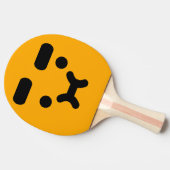 キュートミックスポーティ顔オレンジ卓球ラケット 卓球ラケット (横)
