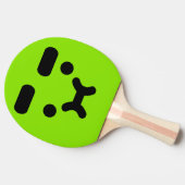 キュートミックスポーティ顔グリーン卓球ラケット 卓球ラケット (横)