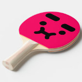 キュートミックスポーティ顔ピンク卓球ラケット 卓球ラケット (正面アングル)