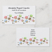 キュートミニカップケーキデザイン 名刺 (正面/裏面)