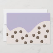 キュートミニマリストボバブルティー誕生日 招待状 (裏面)