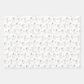 キュートミニマリスト美学春バニー ラッピングペーパーシート (正面)