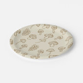 キュートミニマルキノコ型 ペーパープレート (アングル)