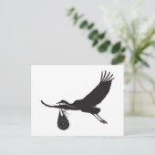 キュートミニマルストークユニセックスベビーシャワー招待状 ポストカード (スタンド正面)