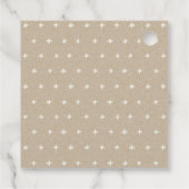 キュートミニマルデュスキーブルーフローラハートブライダルシャワー フェイバータグ (裏面)