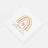 キュートミニマルニュートラルボーホレインボーベビーシャワー スタンダードランチョンナプキン (角)