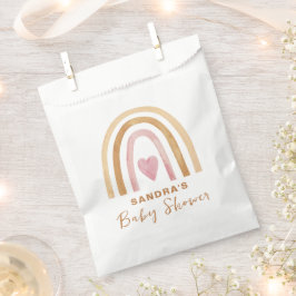 キュートミニマルニュートラルボーホレインボーベビーシャワー フェイバーバッグ