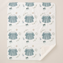 キュートミニマルモダンリストボホベビー子供部屋服 シェルパブランケット