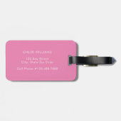 キュートミニマルモダンレトロストライプズモノグラム ラゲッジタグ (裏面横)