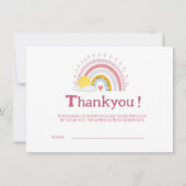 キュートミニマルレインボーサンピンクベビーサンキュー (正面)