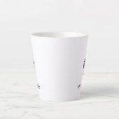 キュートミュージカルトレブルクレフ、 音符記号 パーソナライズされた カフェラテマグ (正面)