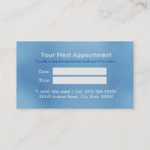 キュートミントアニマルプリントグリッターモノグラム 予約カード (裏面)