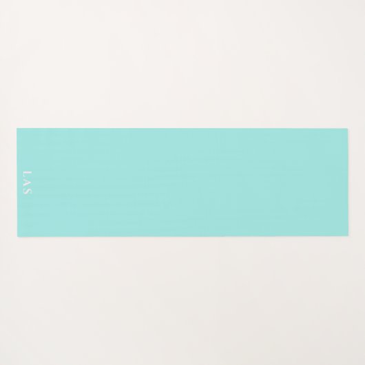 キュートミントグリーンと赤面ピンクディアゴナルストライプ ヨガマット (裏面(横))