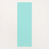 キュートミントグリーンと赤面ピンクディアゴナルストライプ ヨガマット (裏面)