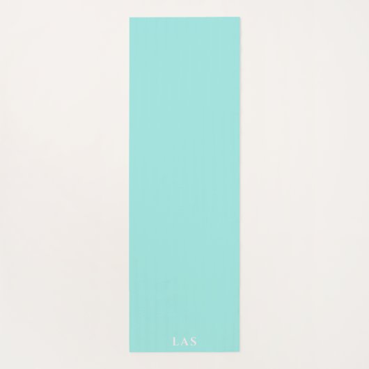 キュートミントグリーンと赤面ピンクディアゴナルストライプ ヨガマット (裏面)