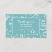 キュートミントグリーン料理用具ベーカリー 名刺 (裏面)